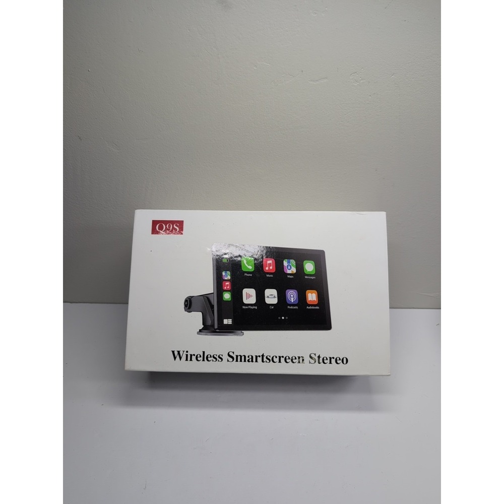Wireless Apple Carplay Screen for Car 4K Dash Cam, 9" Portable Apple Carplay & A